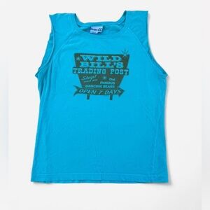 Project E Y2K Turquoise Graphic Tank Top